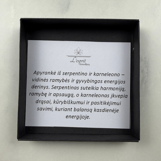 Serpantino ir Karneleono apyrankė
