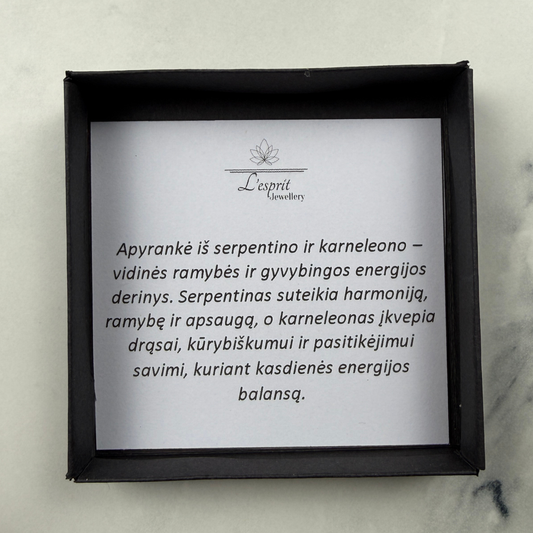Serpantino ir Karneleono apyrankė