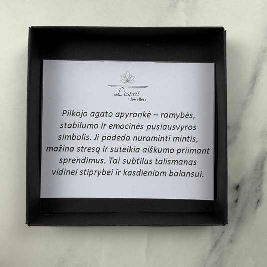 Pilkojo Agato apyrankė