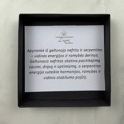 Nefrito ir Serpentino apyrankė