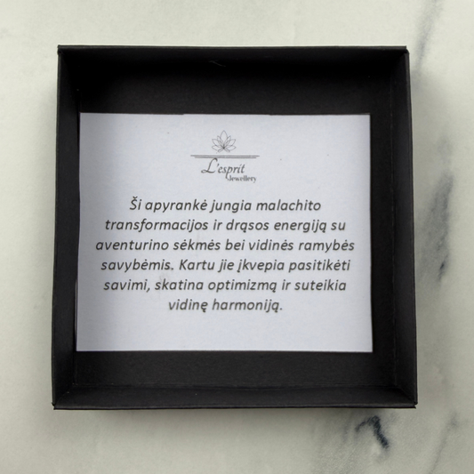 Malachito ir Aventurino apyrankė