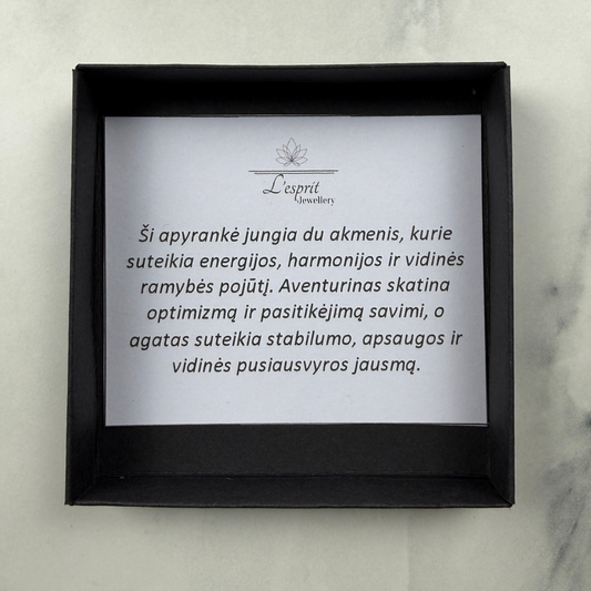 Aventurino ir Agato apyrankė