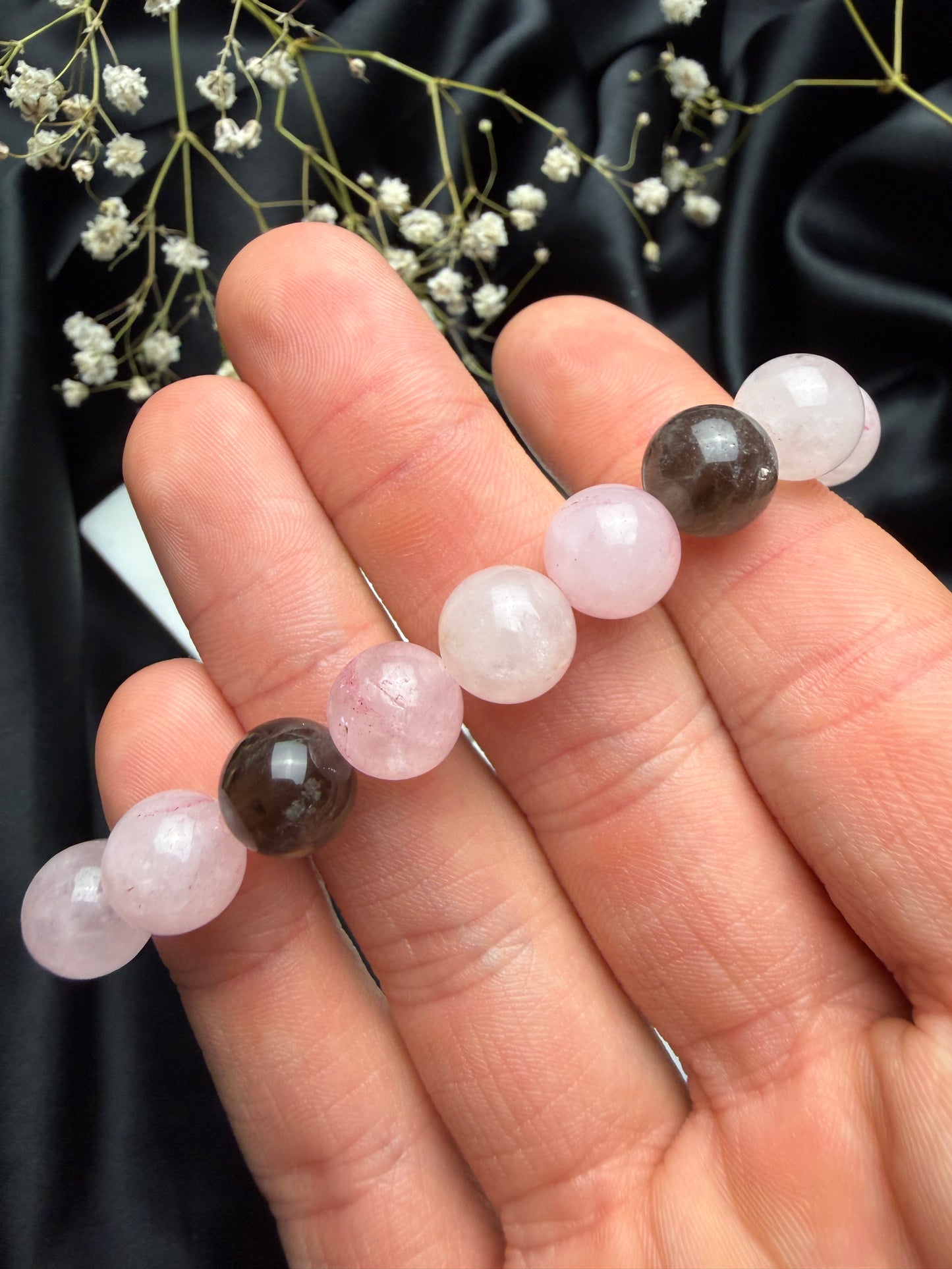 Rožinis kvarcas ir Dūminis kvarcas